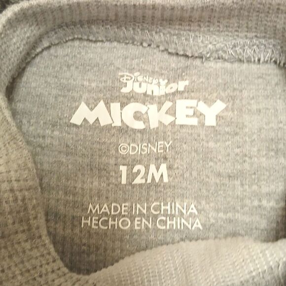 DISNEY JUNIOR BOYS MICKEY MOUSE 12M Thermal, Gray - Picture 5 of 7
